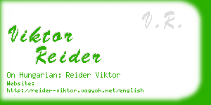 viktor reider business card